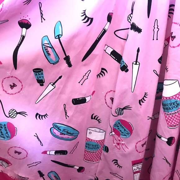 vixen micheline pitt makeup pin up pink swing dress size medium - Picture 7 of 7
